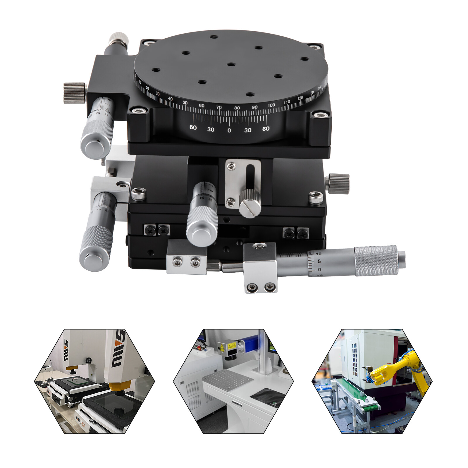 XYZR Micrometer Linear Stage Manual Accuracy Optical Linear Positioning Stage