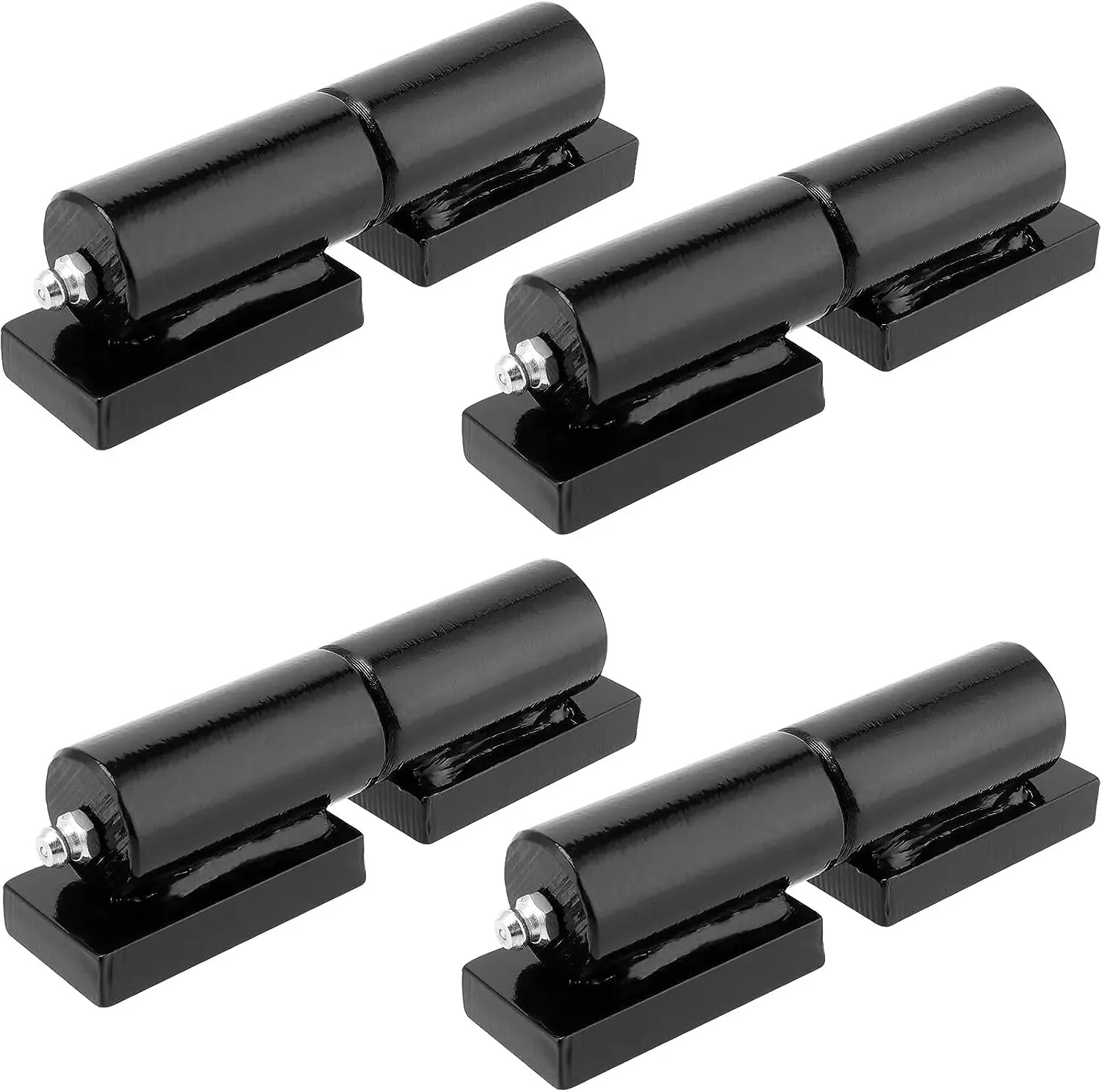 Heavy Duty Barrel Gate Hinge Weld On Trailer Gates Hinges Black 5 Inch 4 Pack
