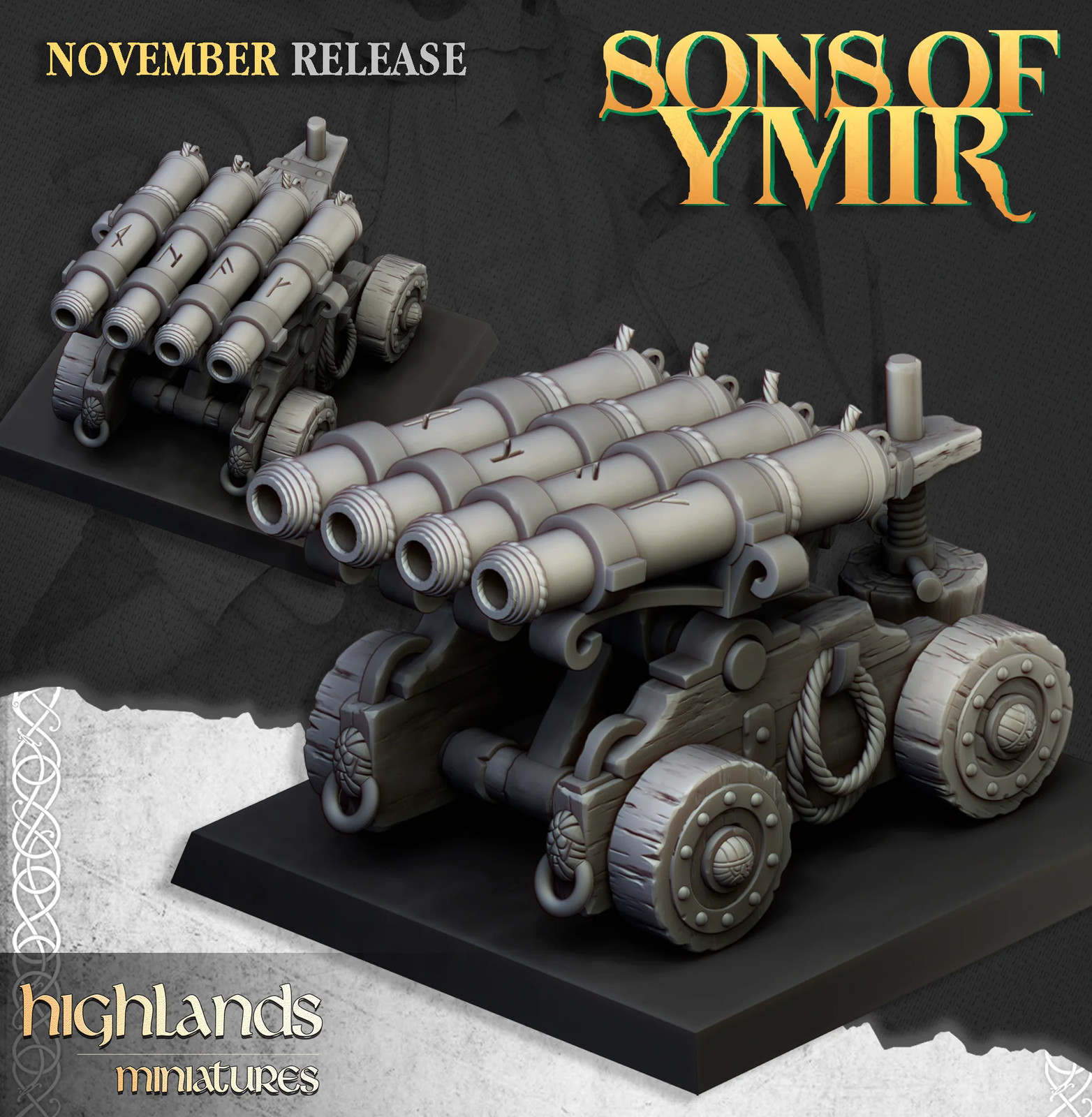 Dwarf Organ Gun - Resin Tabletop Miniature