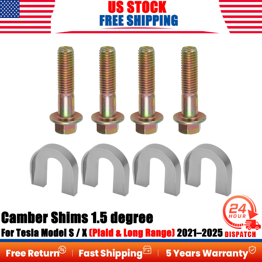 Rear Camber Shim Kit For Tesla Model S/X 1.5° Camber Correction Alignment Spacer