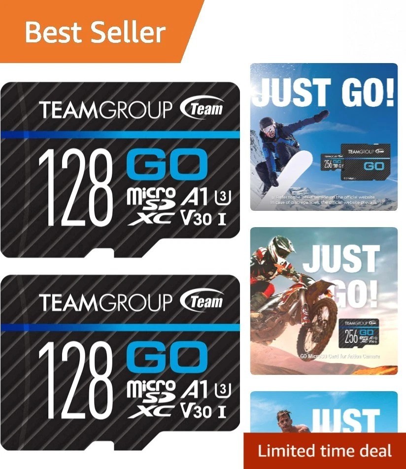 128GB MicroSDXC Cards (2-Pack) - High-Speed 4K Video Ready for Drones & Vlogging