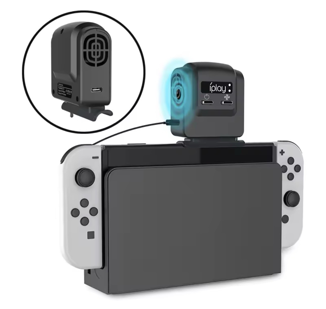 New Console External Cooler Fan USB Power Turbo Temperature Nintendo Switch Oled