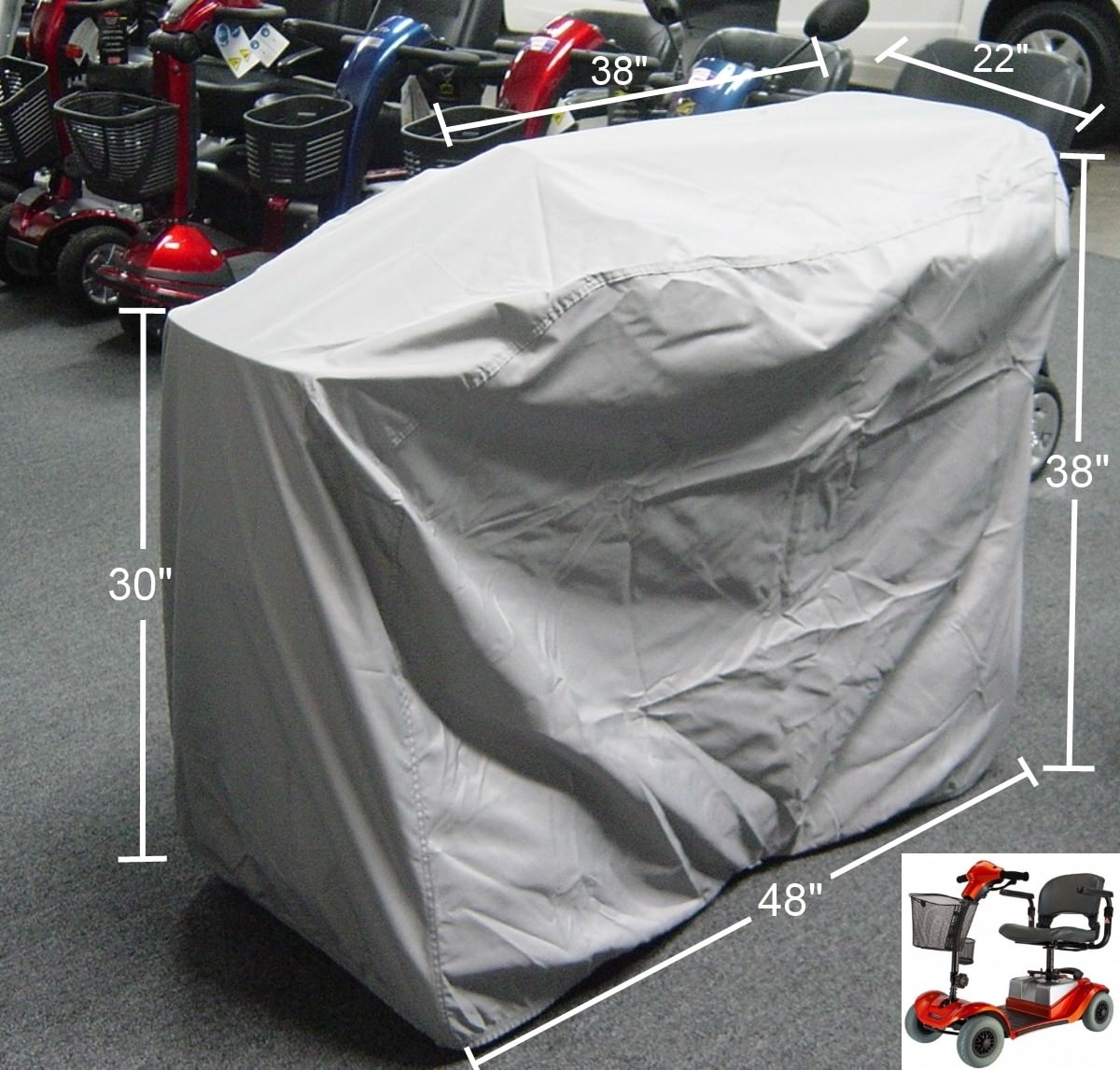 Power Mobility Scooter Storage Cover 48"L x 22"D x 38"H