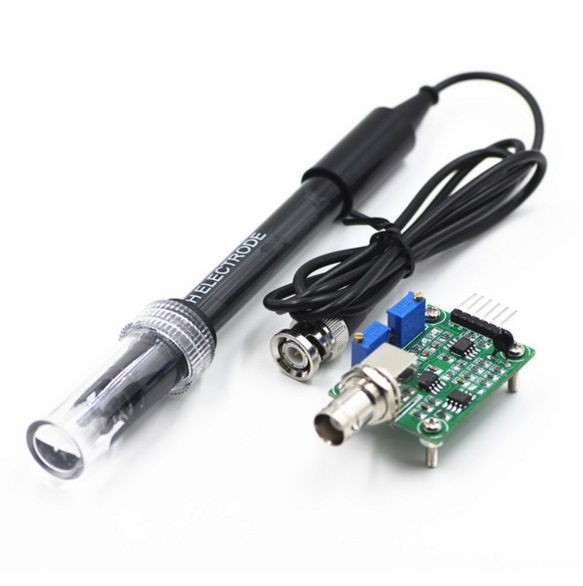 Liquid PH0-14 Value Detect Sensor Module + PH Electrode Probe BNC for Arduino TC