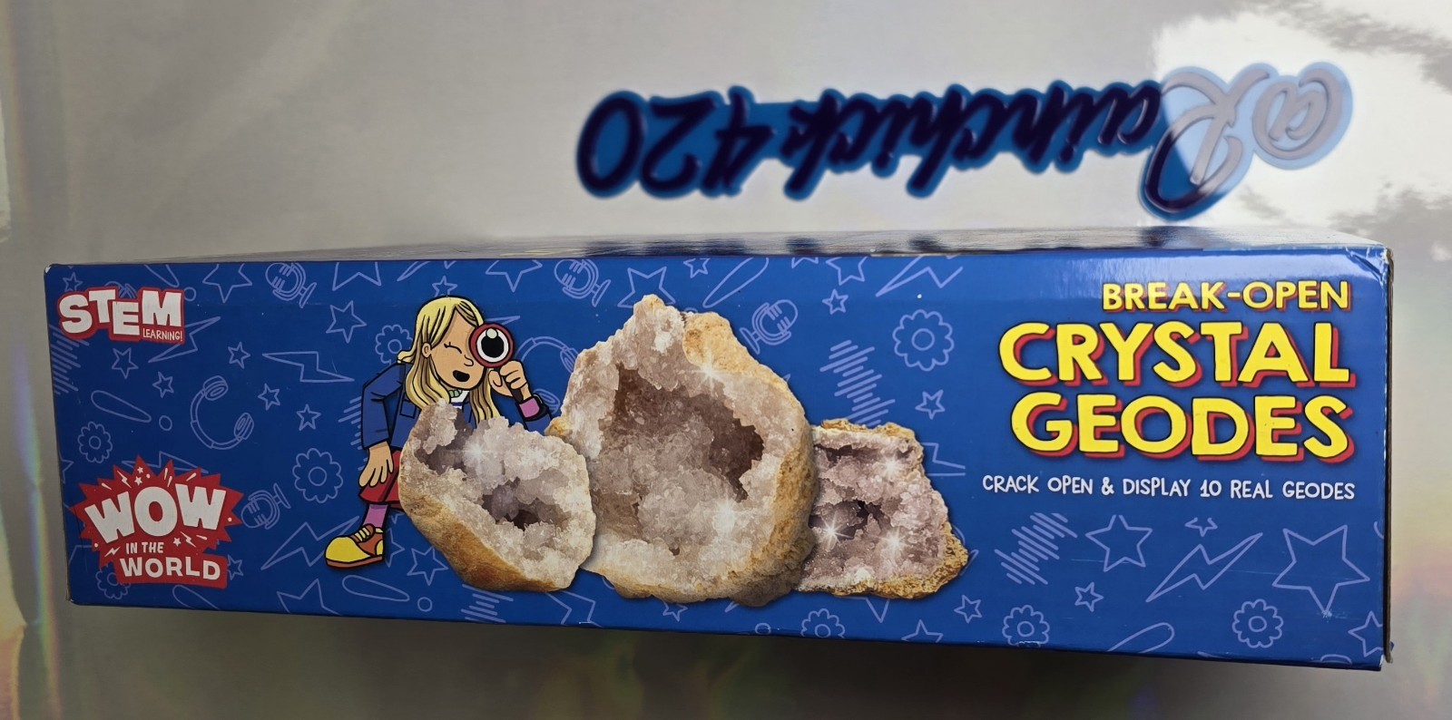Wow in the World Break-Open Crystal Geodes New