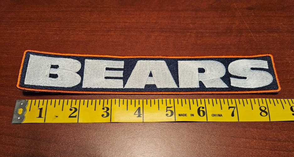 Chicago Bears Big 8 1/2" Iron On Embroidered Patch FREE Shipping RC5