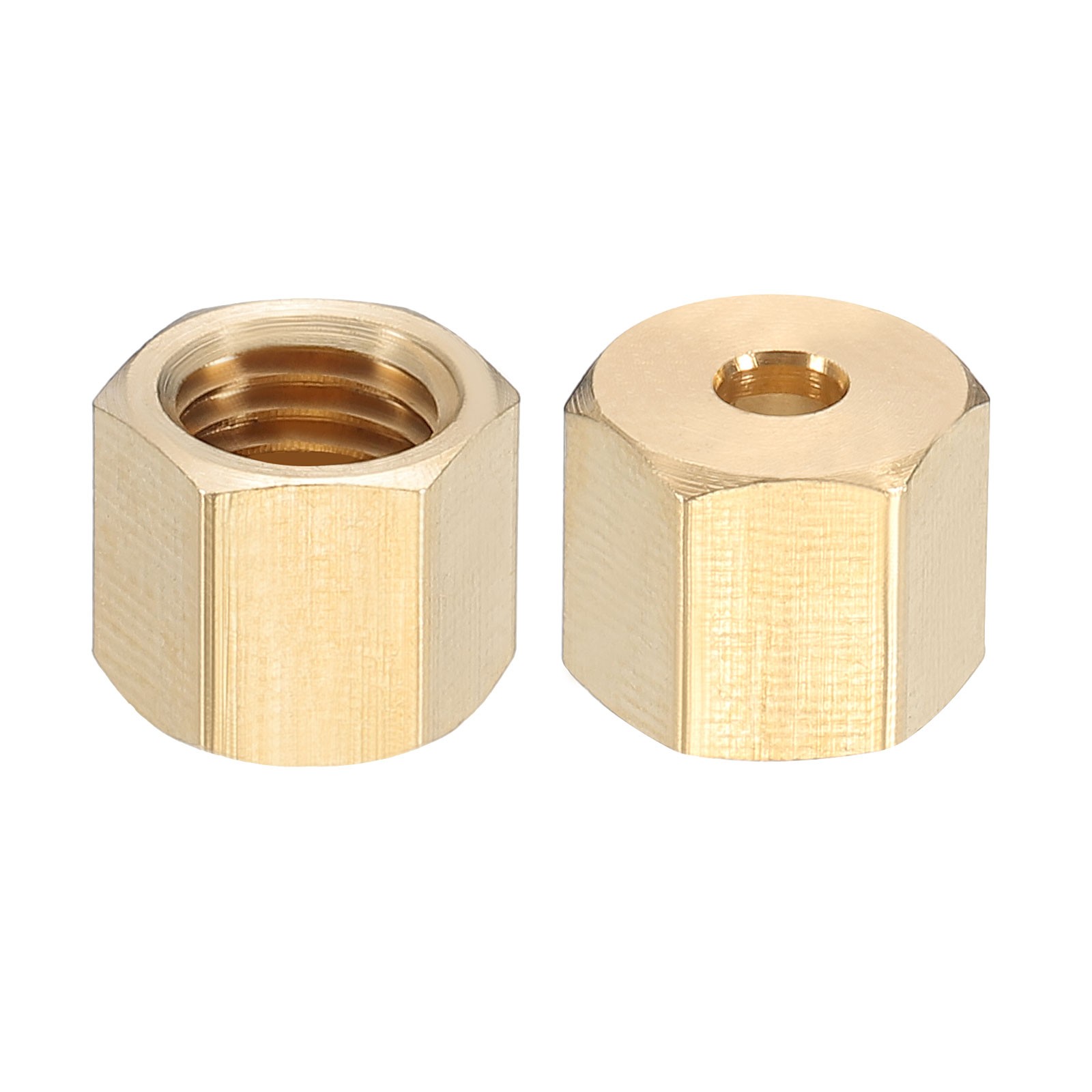 50PCS 1/8" Brass Compression Nut Brass Fitting Heating Air Conditioning Pipes