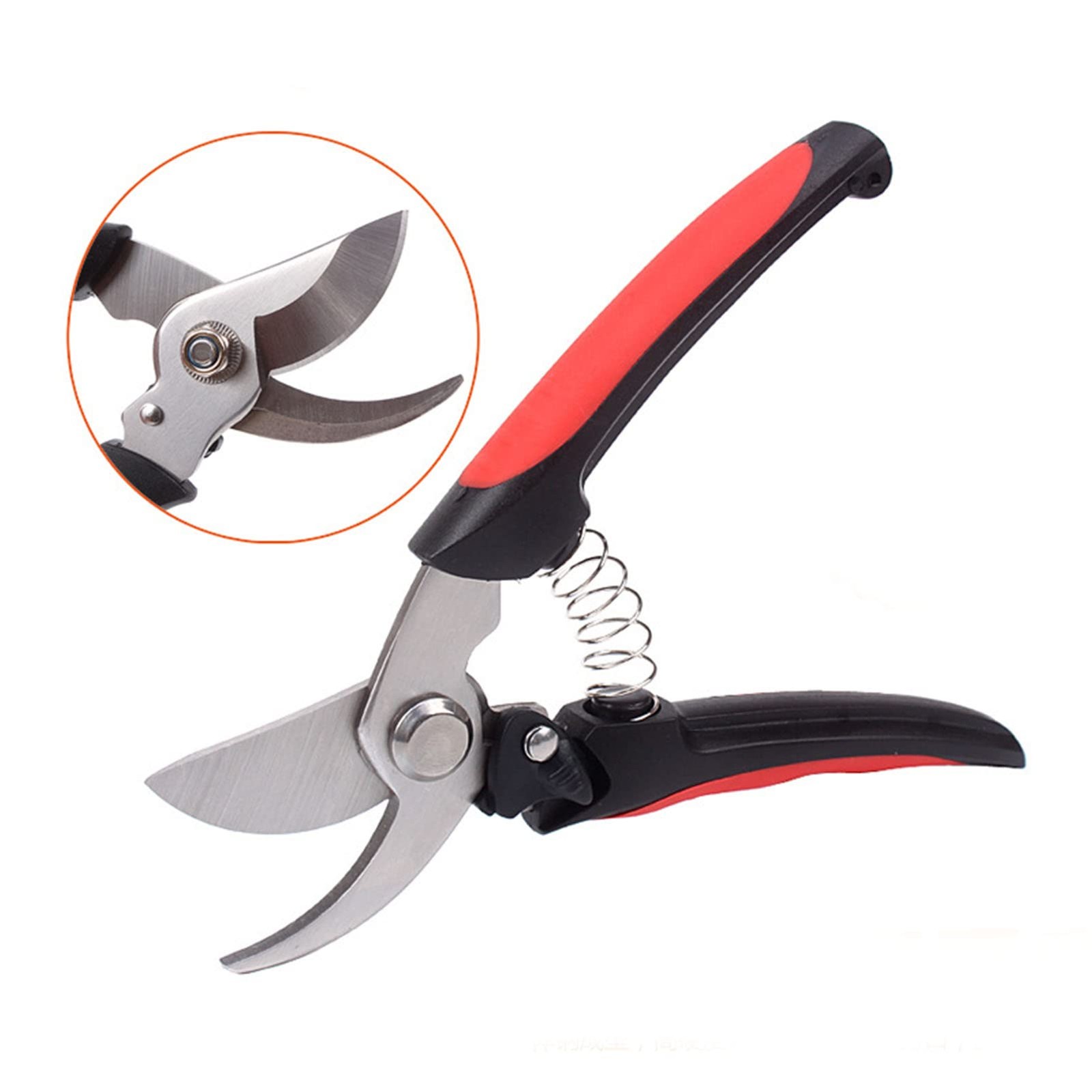 Tiiyee 2 Pack Garden Pruning Shears, Scissors for Precise Red+black