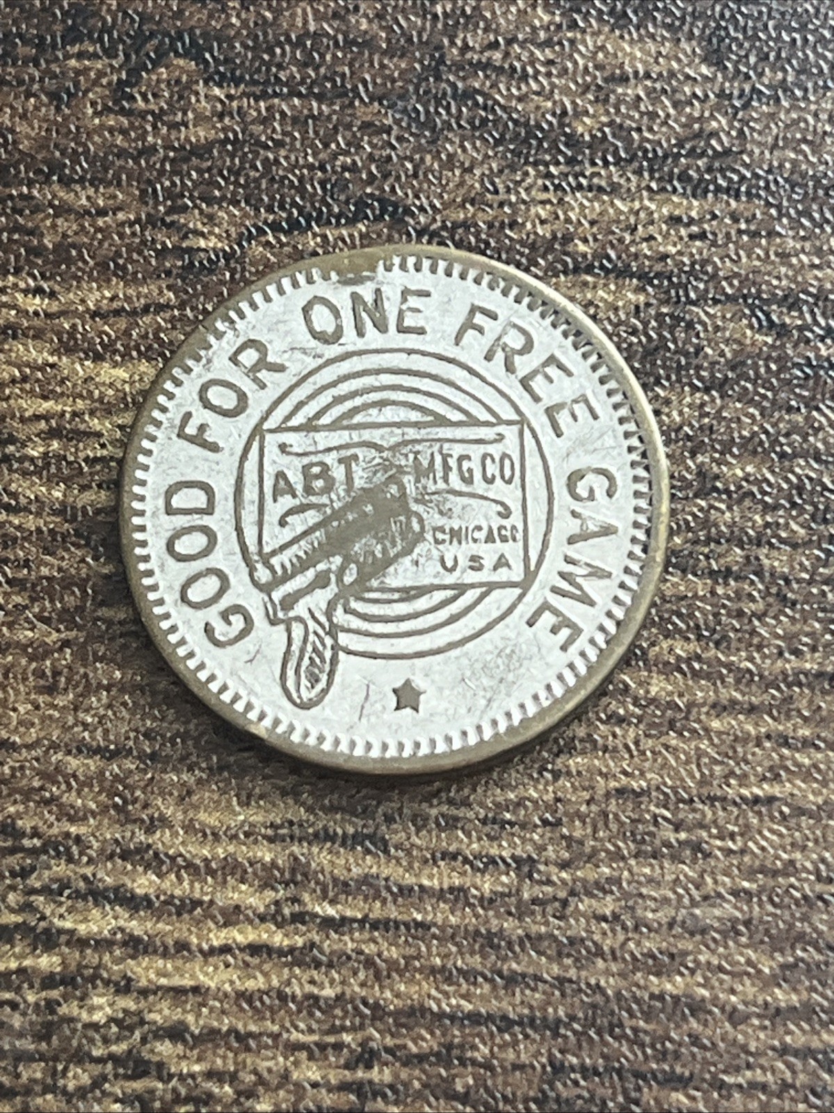 Vintage A.B.T. Skill Token G/F One Free Game Property of Machine Coin TB9582*
