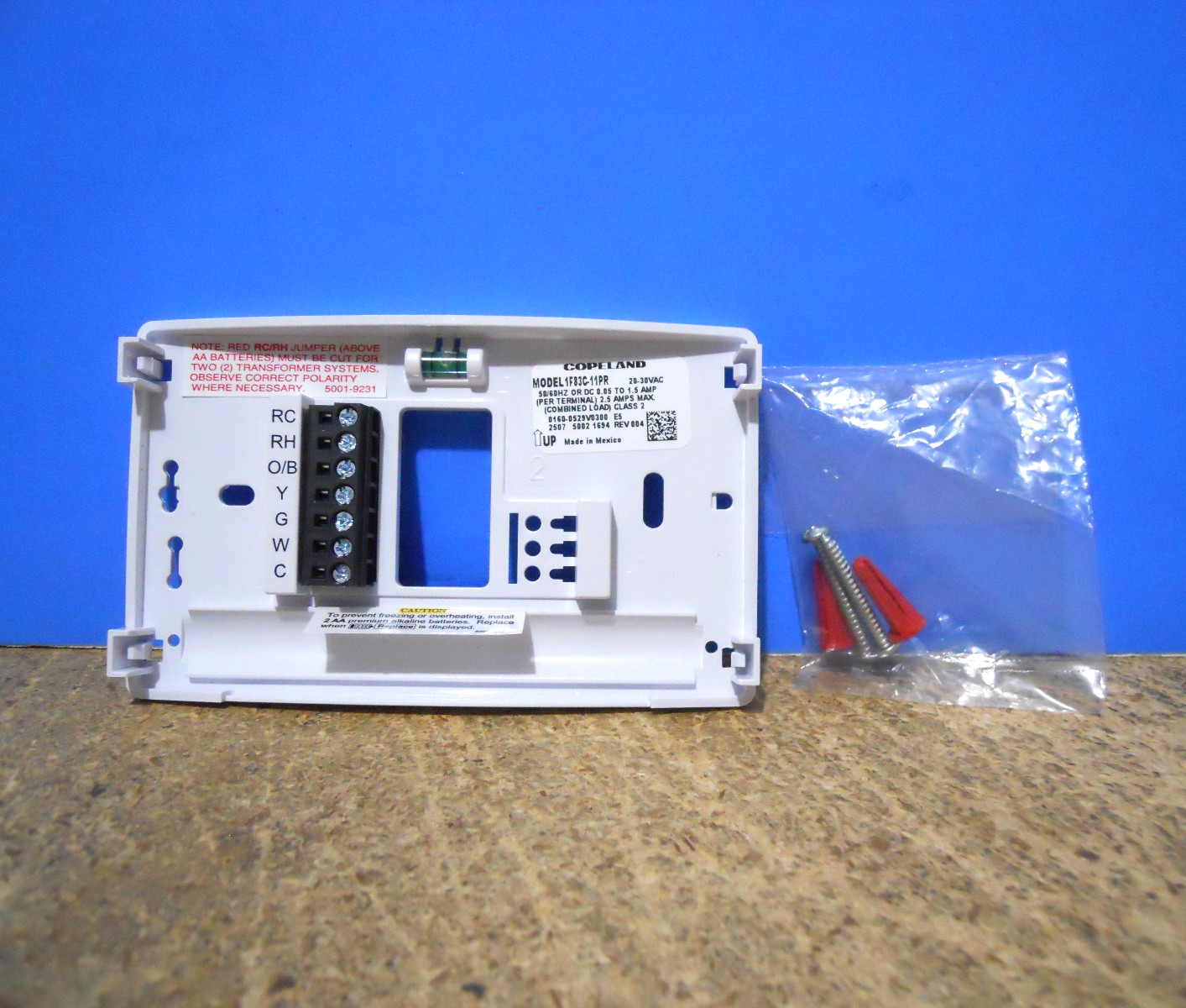Back Plate Emerson 80 Series Programmable Thermostat 1F83C-11PR Wall Plate Only