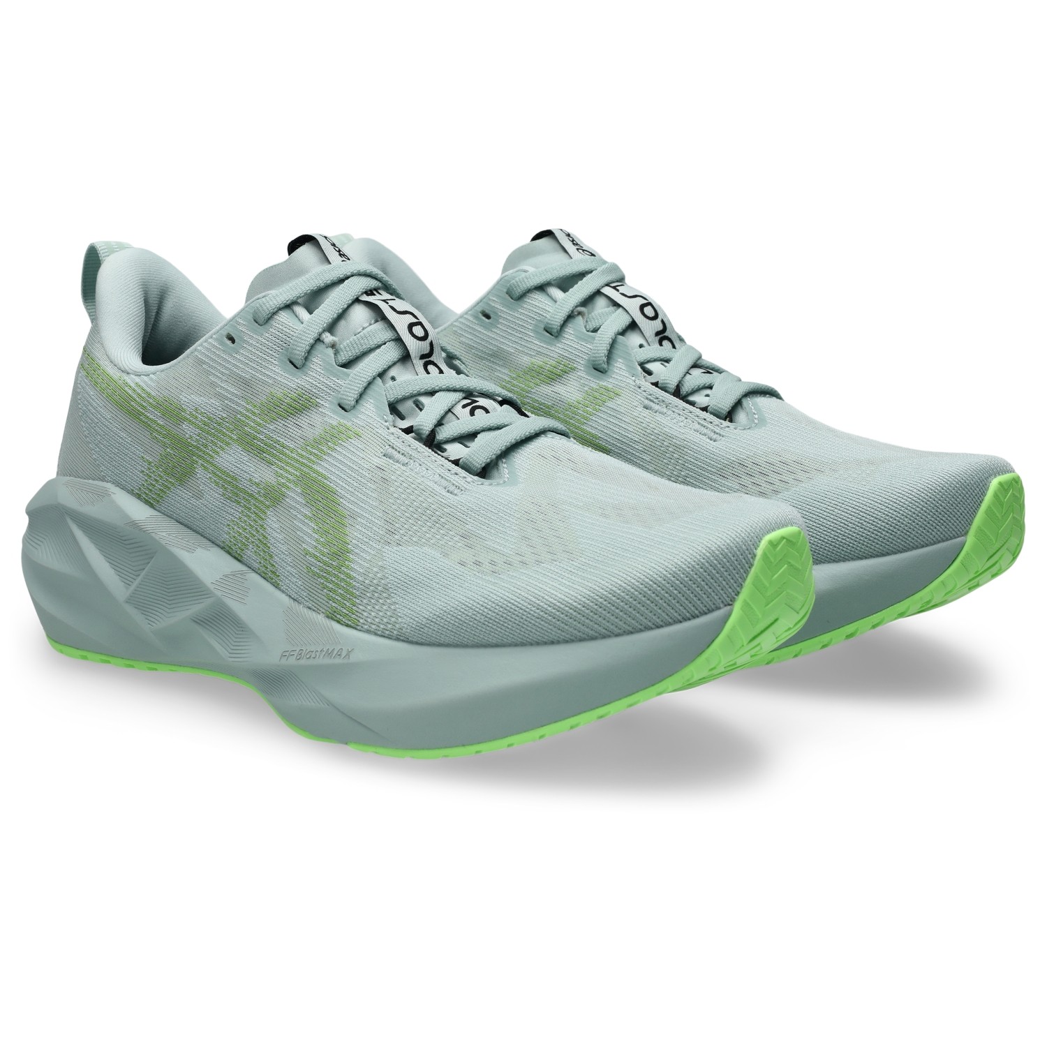ASICS Men's Novablast 5 Running Shoes, Cold Moss/Light Orange