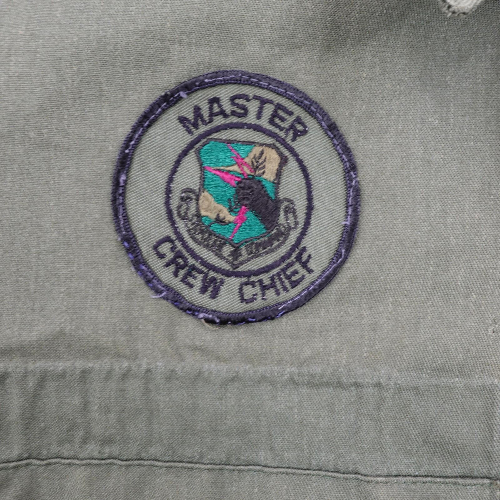 VTG US Air Force Shirt Medium OG-507 Utility Durable Press Strategic Command 80s