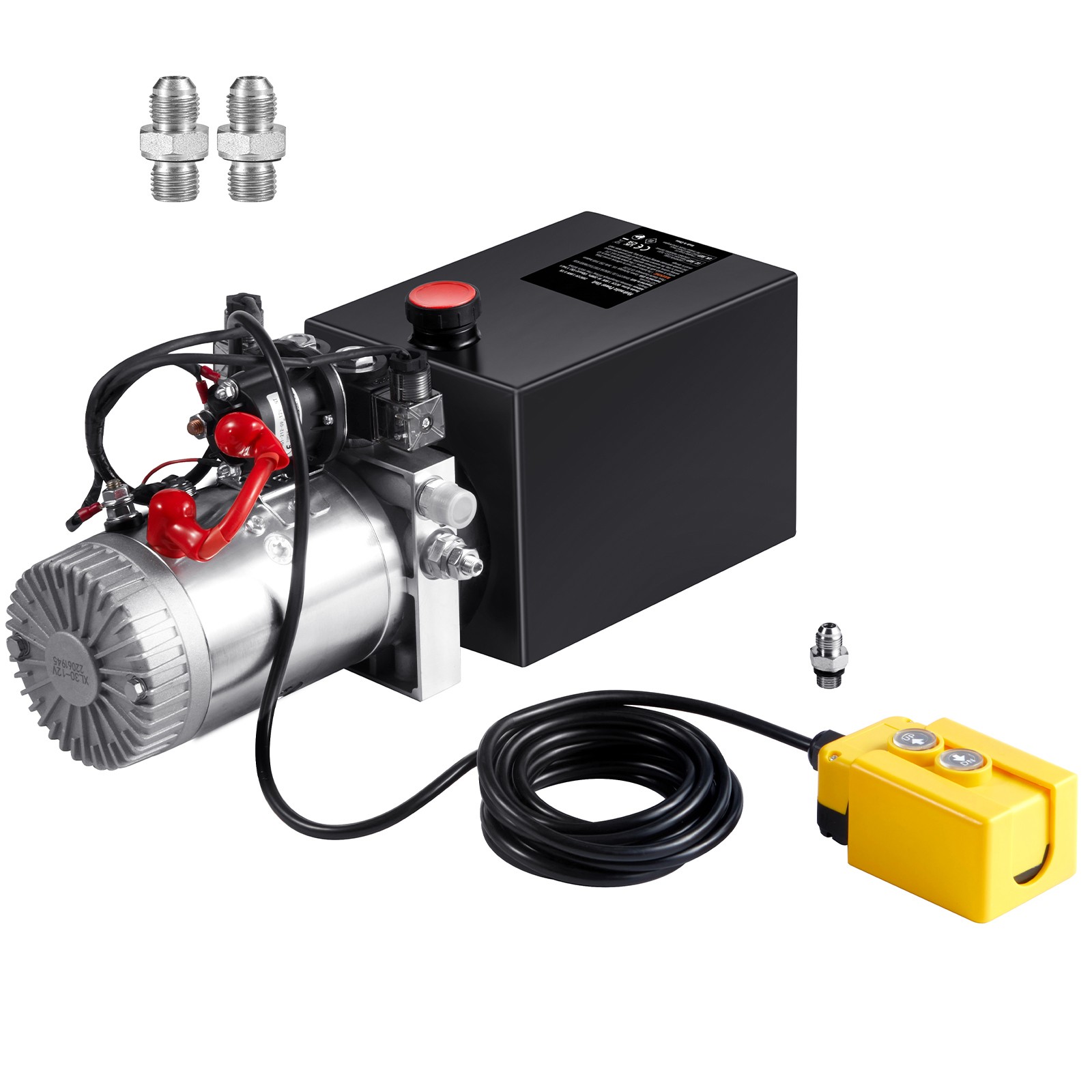 6 Quart Hydraulic Pump Double Acting Dump Trailer Lifter Power Unit DC 12V 2.1HP