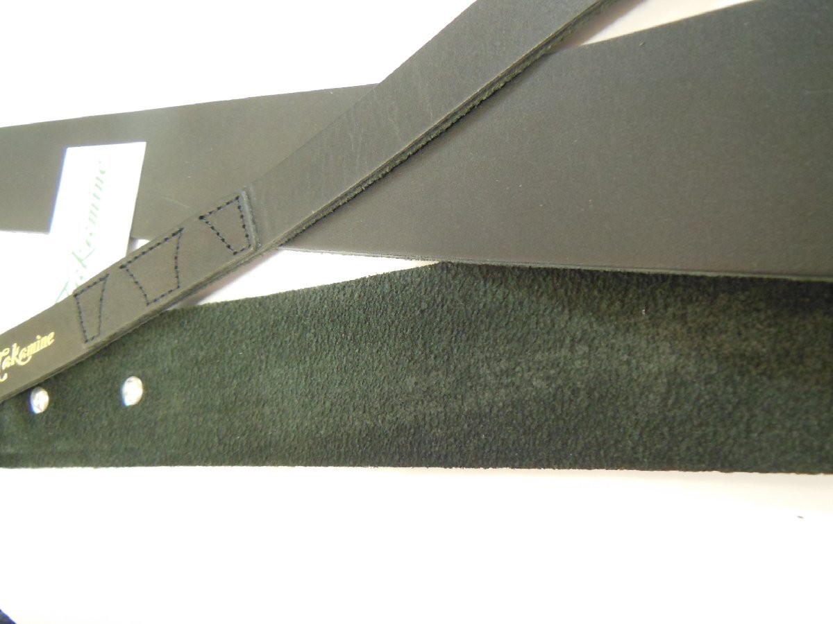 Takamine Black Leather Guitar Strap Adjustable Comfortable Made accessories E314