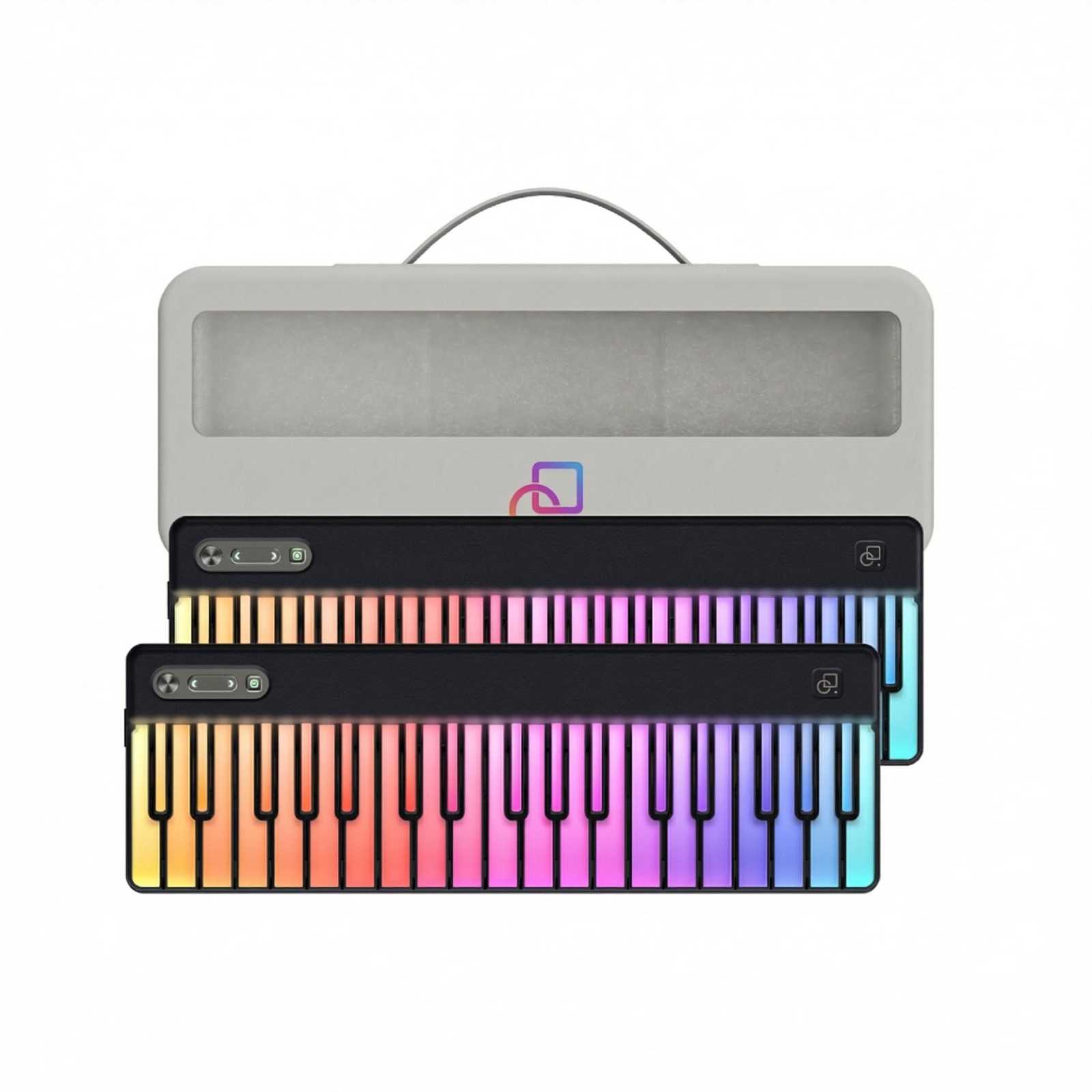 PartyKeys 72-Key Modular MIDI Keyboard Controller Bundle 36 Keys*2, BLACK