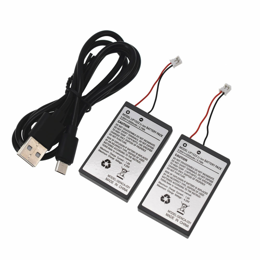 2Pcs Battery for Sony JDM-020 JDM-001 CUH-ZCT1U JDM-011 Dualshock 4 Controller