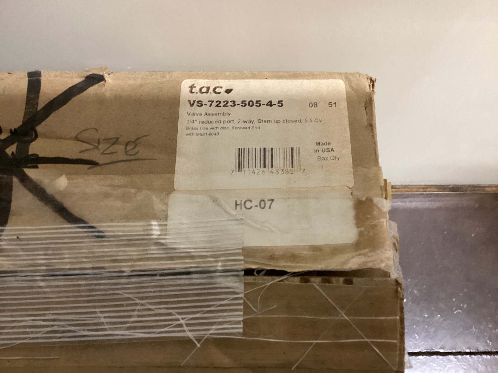 t.a.c VS-7223-505-4-5 Duradrive Accuator MS41-6043 And 3/4" Valve