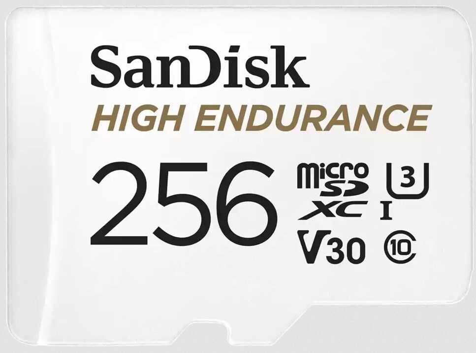 SanDisk High ENDURANCE microSD 256GB R/W 100/40 Security Camera Dash Cam SDSQQNR