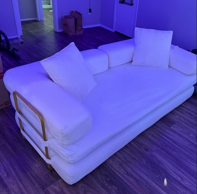 Sofá Cama Convertible Convertible Sleeper Sofa Bed Folding Futon Pull Out Beige