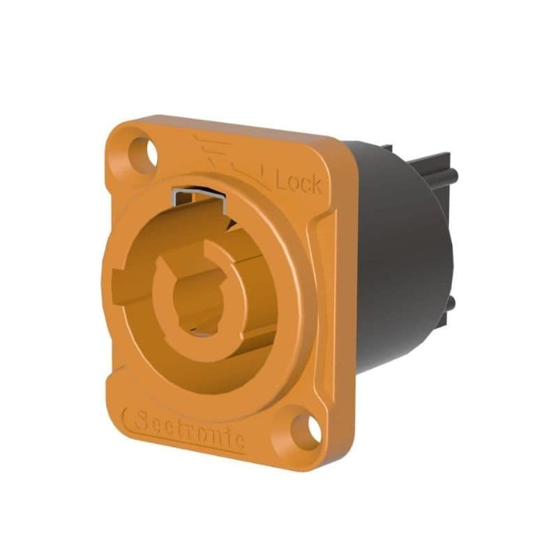 Seetronic SAC3MPA-N-W Powerkon Power-in/A Panel Mount, Yellow