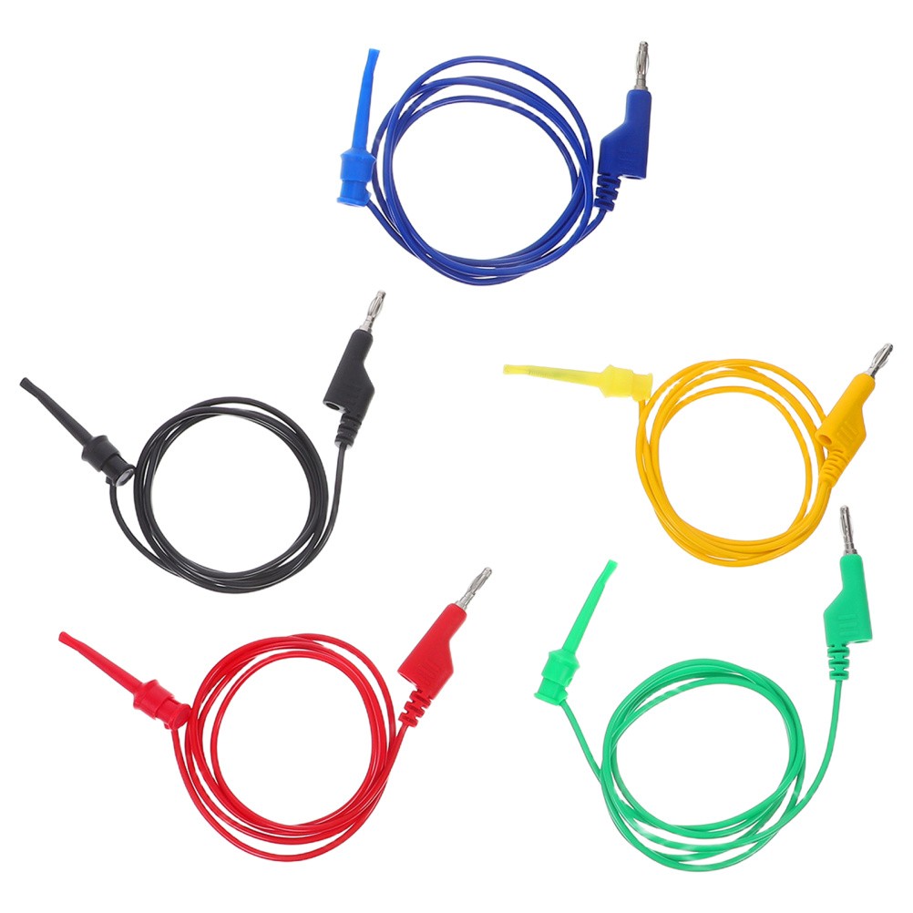 5 Pcs Electronics Test Leads Flexible Cables Multimeter Probe Wires