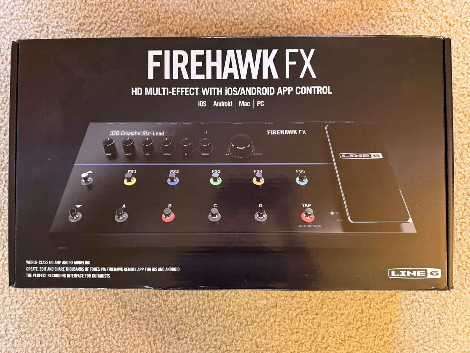 Line 6 Firehawk FX Multi-Effects Guitar Effect Pedal in box
