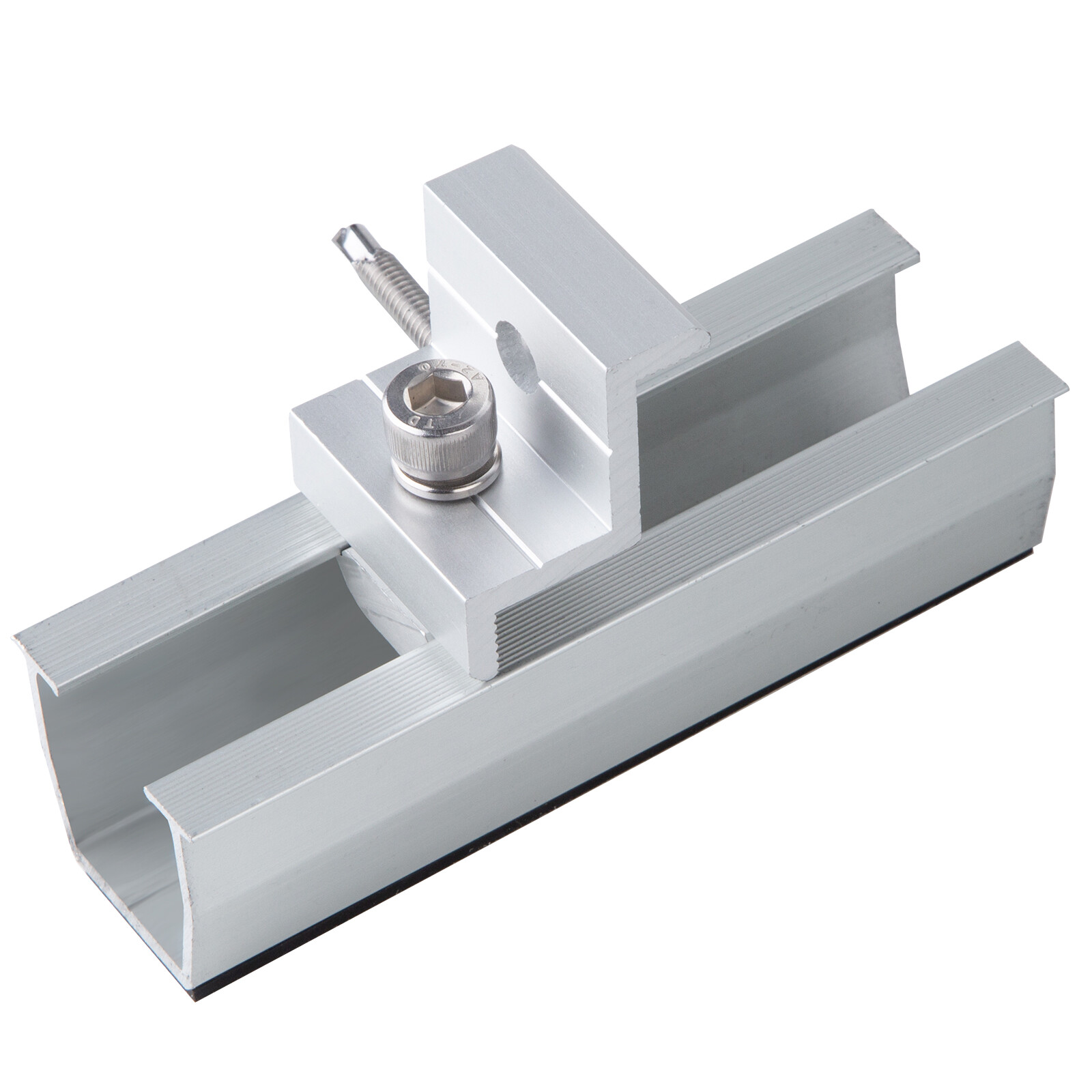 Solar Panel Roof Mount Rail Brackets Kit System for 1-4Pcs Solar Panels Mounting