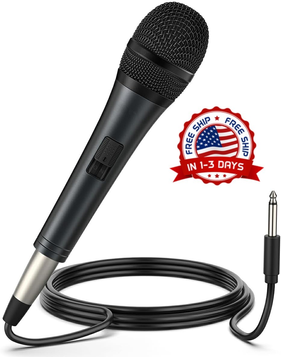 Microfono Profesional Dinamico de Mano Con Cable Para Fiestas Karaoke NUEVO 2026