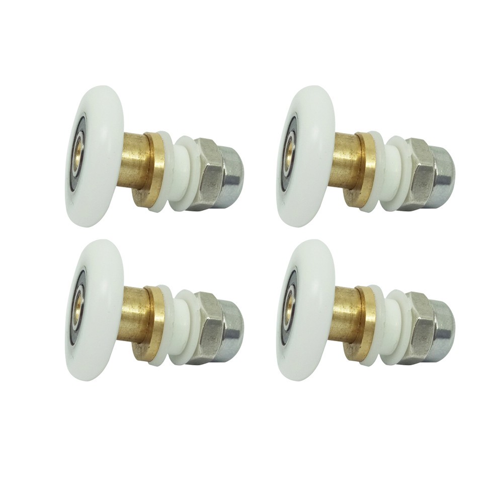 4Pcs Replacement Hanging Wheel for Shower Glass Door Smooth Sliding Multi Color