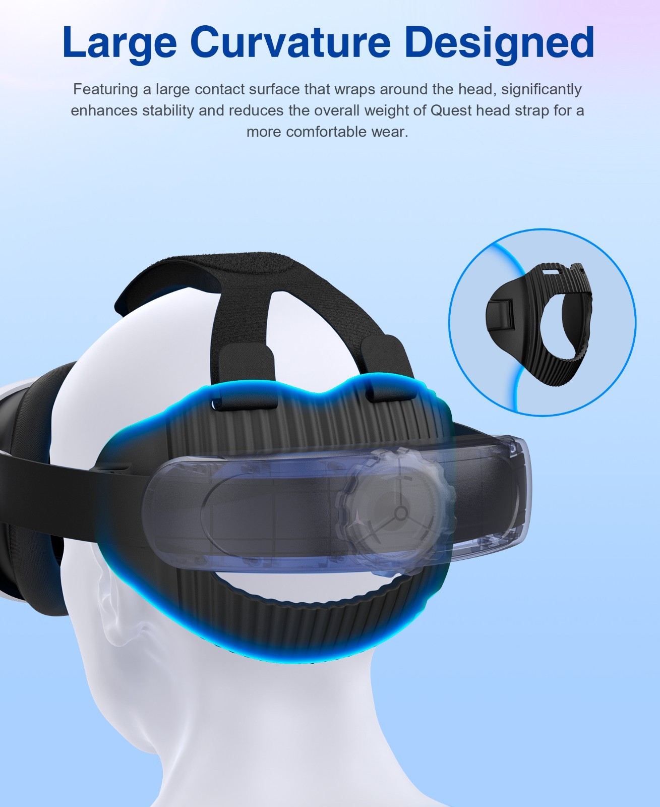 Head Strap For Meta Quest 2/3s/Quest 3 Adjustable VR Headset Strap Accessories
