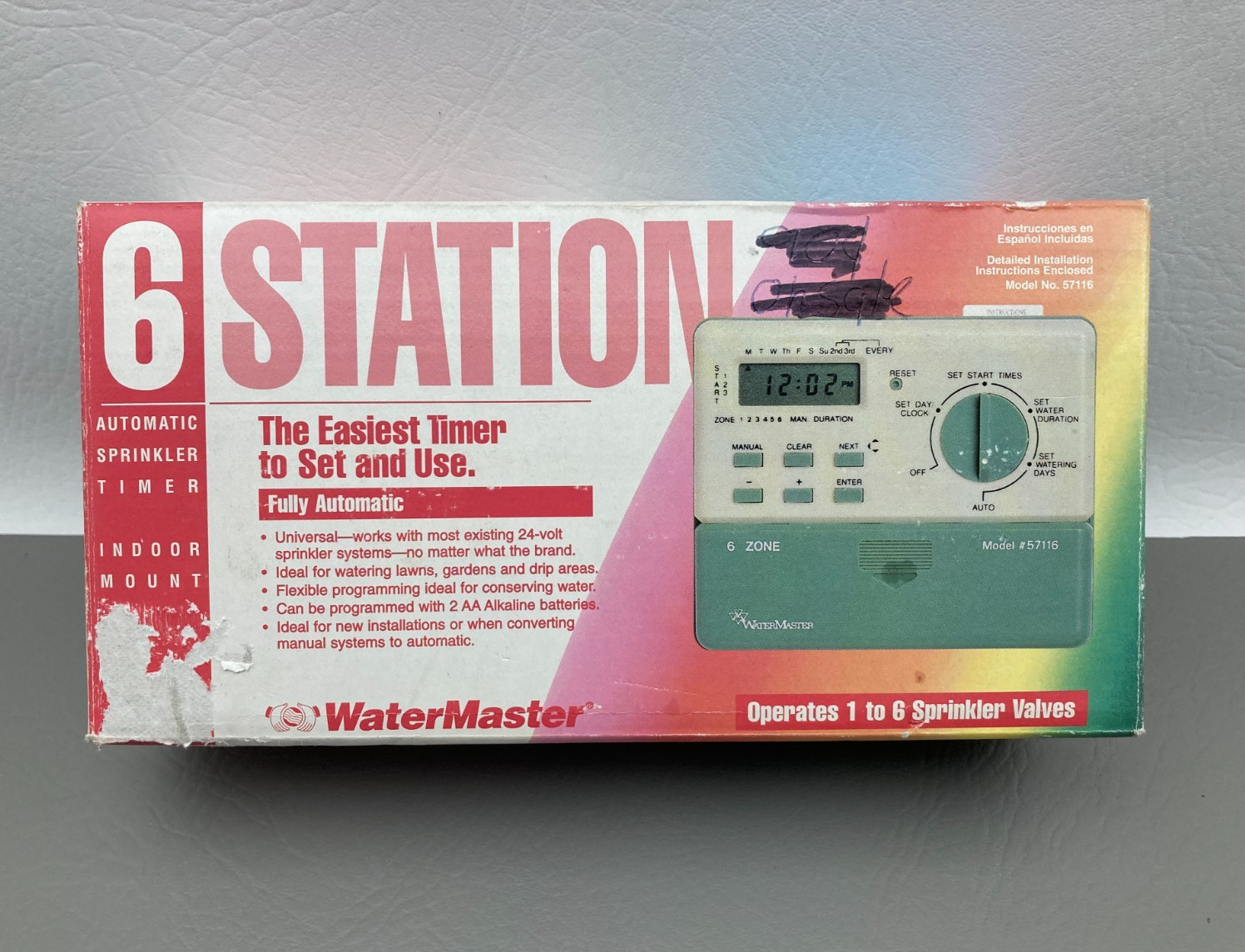 New Vintage Orbit Water Master 6 Station Sprinkler Timer Modal 57116