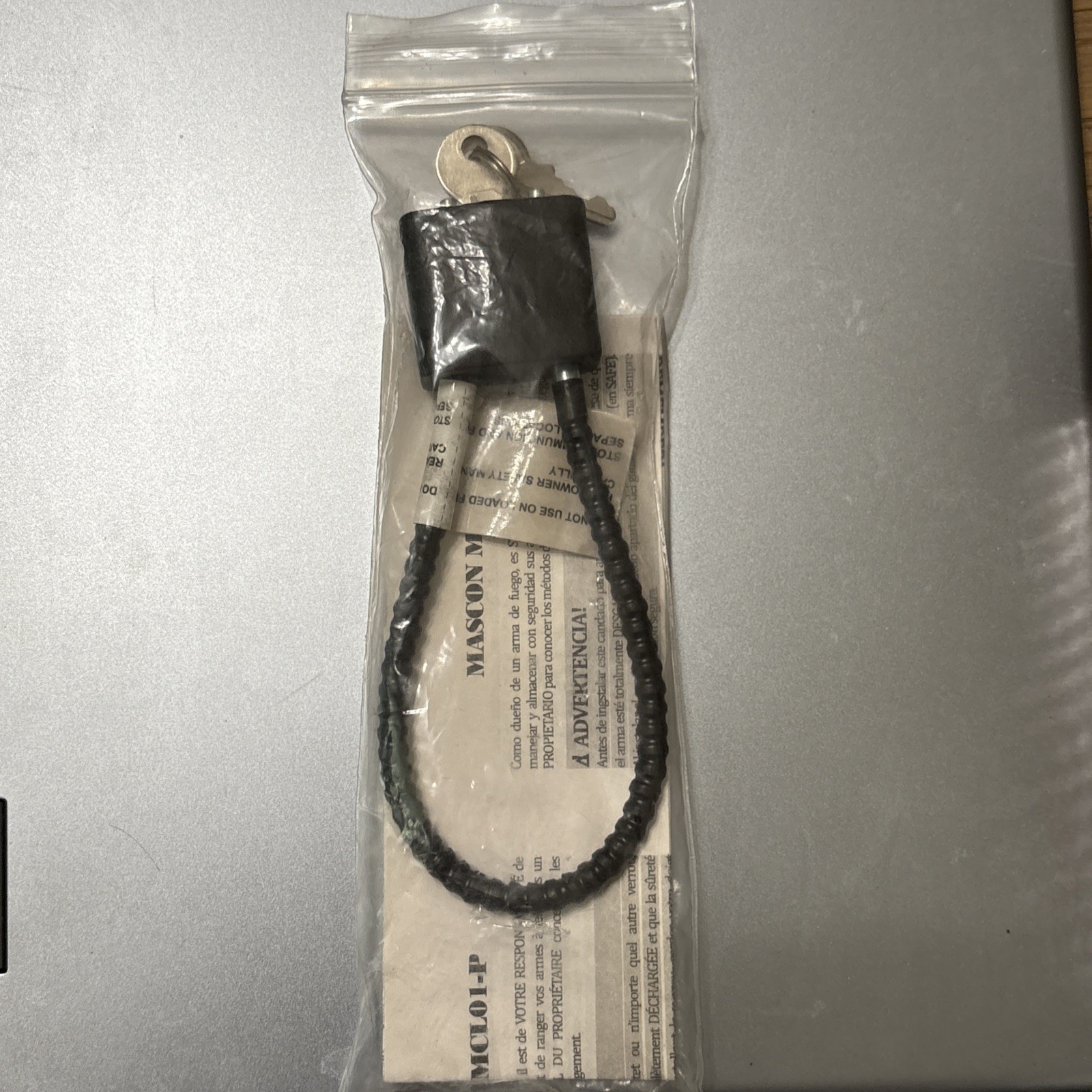Mascon MCLO1-P Gun Lock Universal Cablelock Black Safety NEW