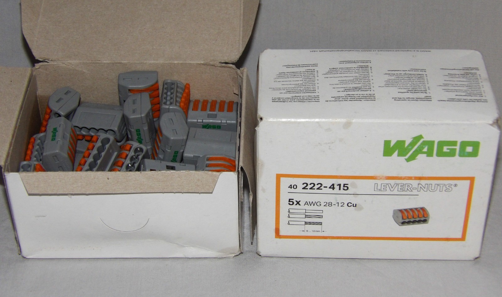 79 Pcs WAGO 222-415 Lever Nuts - 5X AWG 28-12 CU - 5 Ports