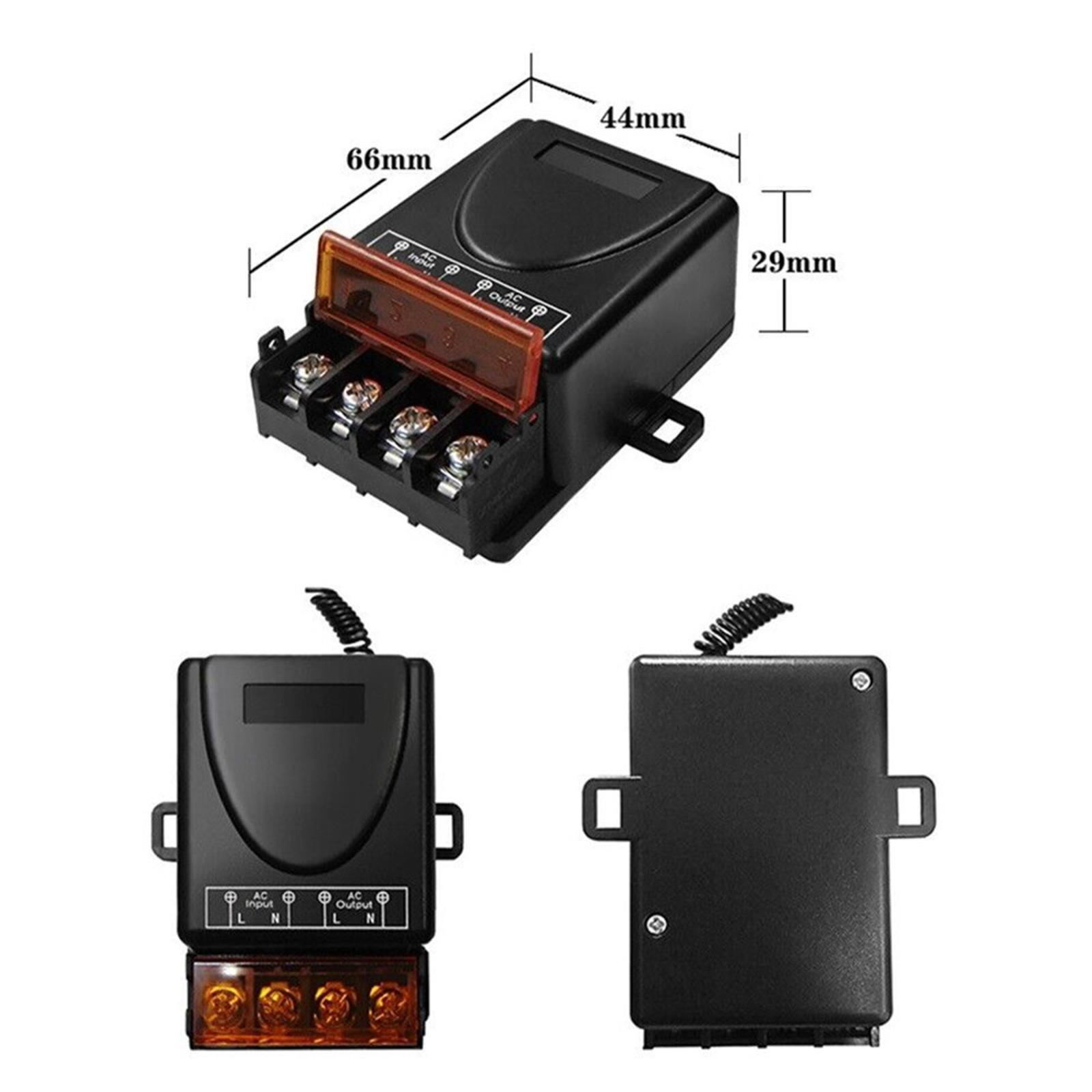 Remote Control Switch 110V-240V RF Relay Receiver W/ Remote Control 100m Range
