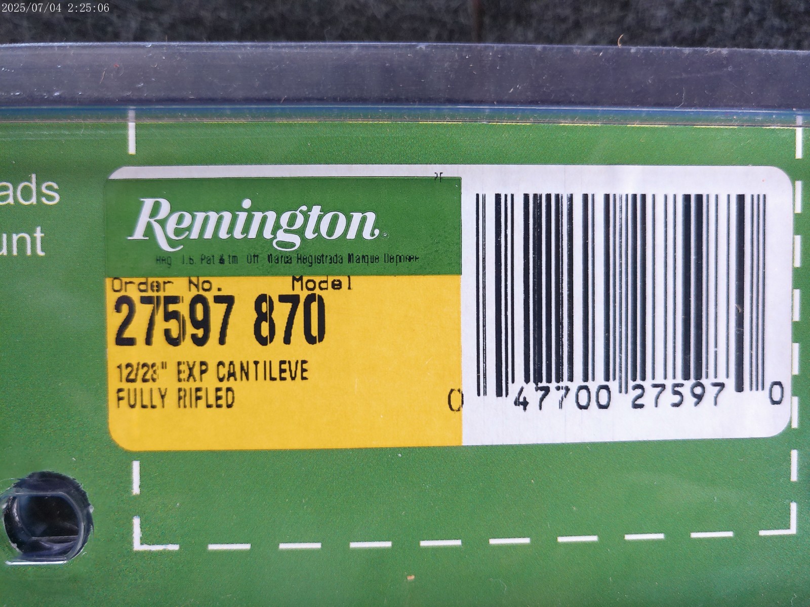 Remington 870 12GA 23 inch Cantilever rifled new shotgun barrel