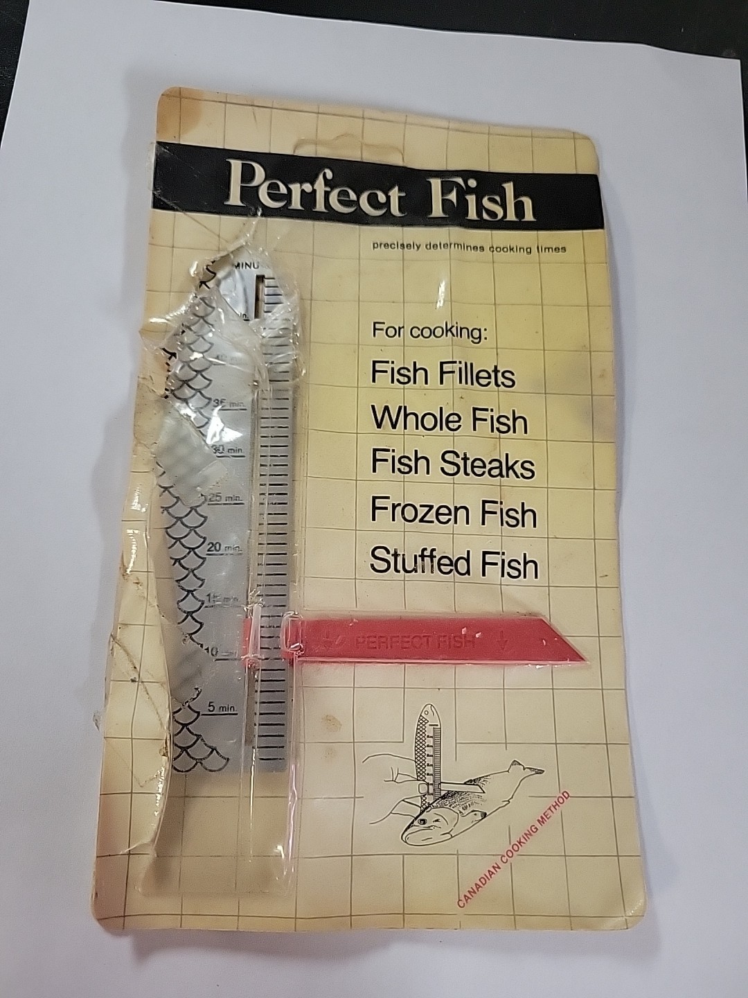 Vintage Perfect Fish Canadian Cooking Method Measuring Tool Determine Cook Time