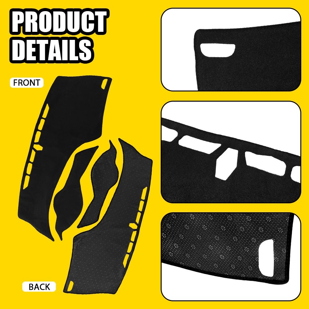 Non-Slip Black Dashboard Pad Dash Cover Mat Pad For 2012-2015 Honda Civic Black