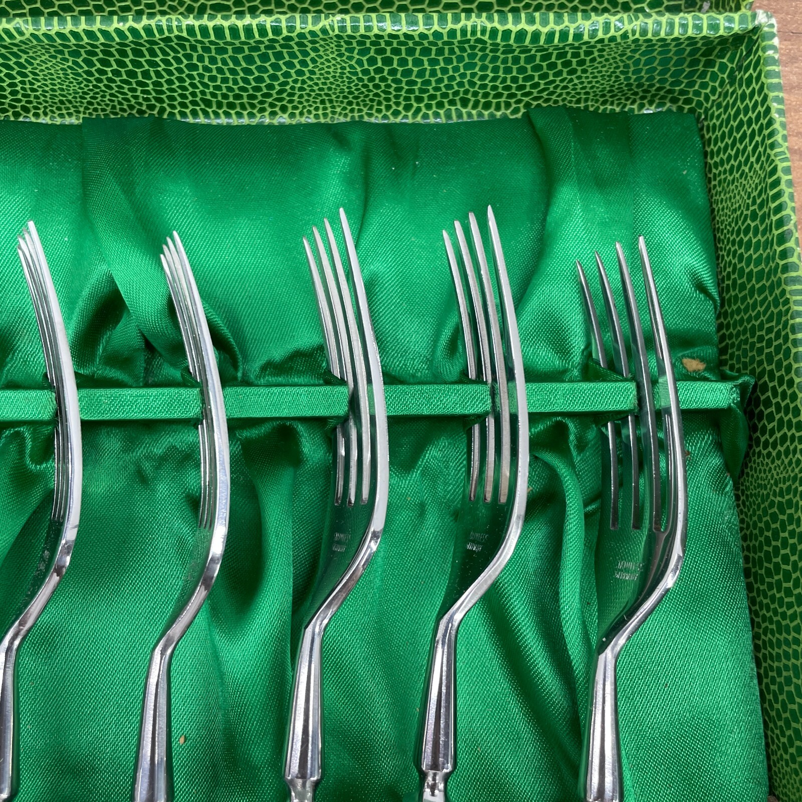 Bone Stag Stainless Germany Cutlery Set 11 pc Knife Fork Rare READ
