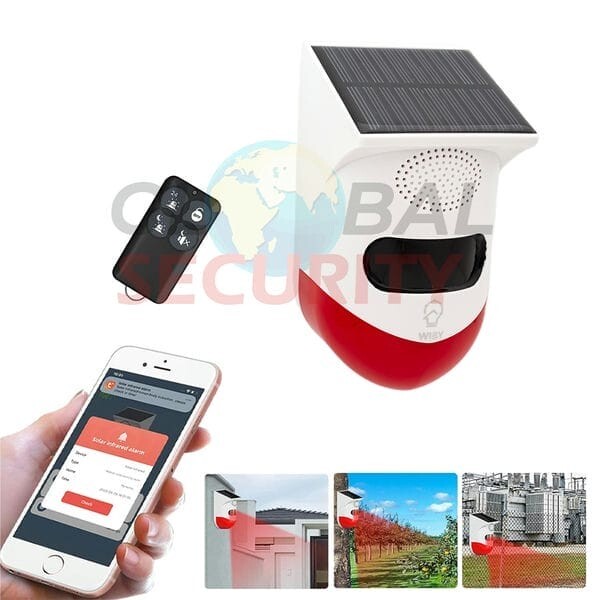 Outdoor Alarm with Solar Panel Pir