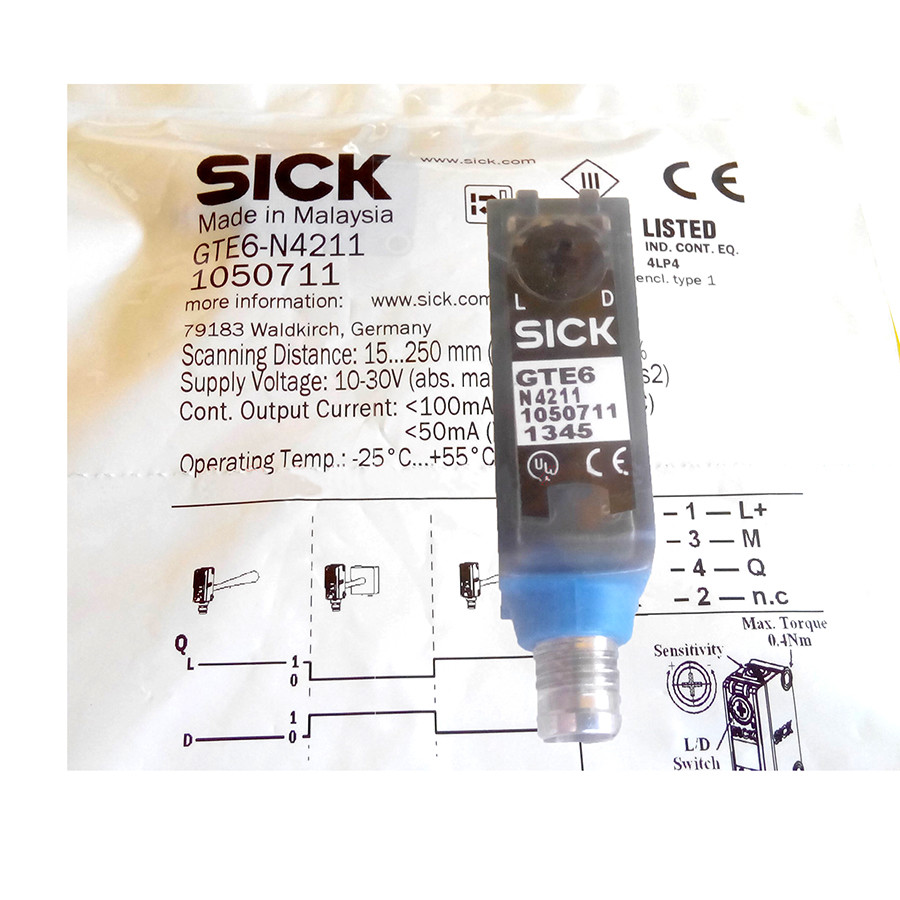 SICK GTE6-N4211 Miniature Photoelectric Sensors,NPN,New