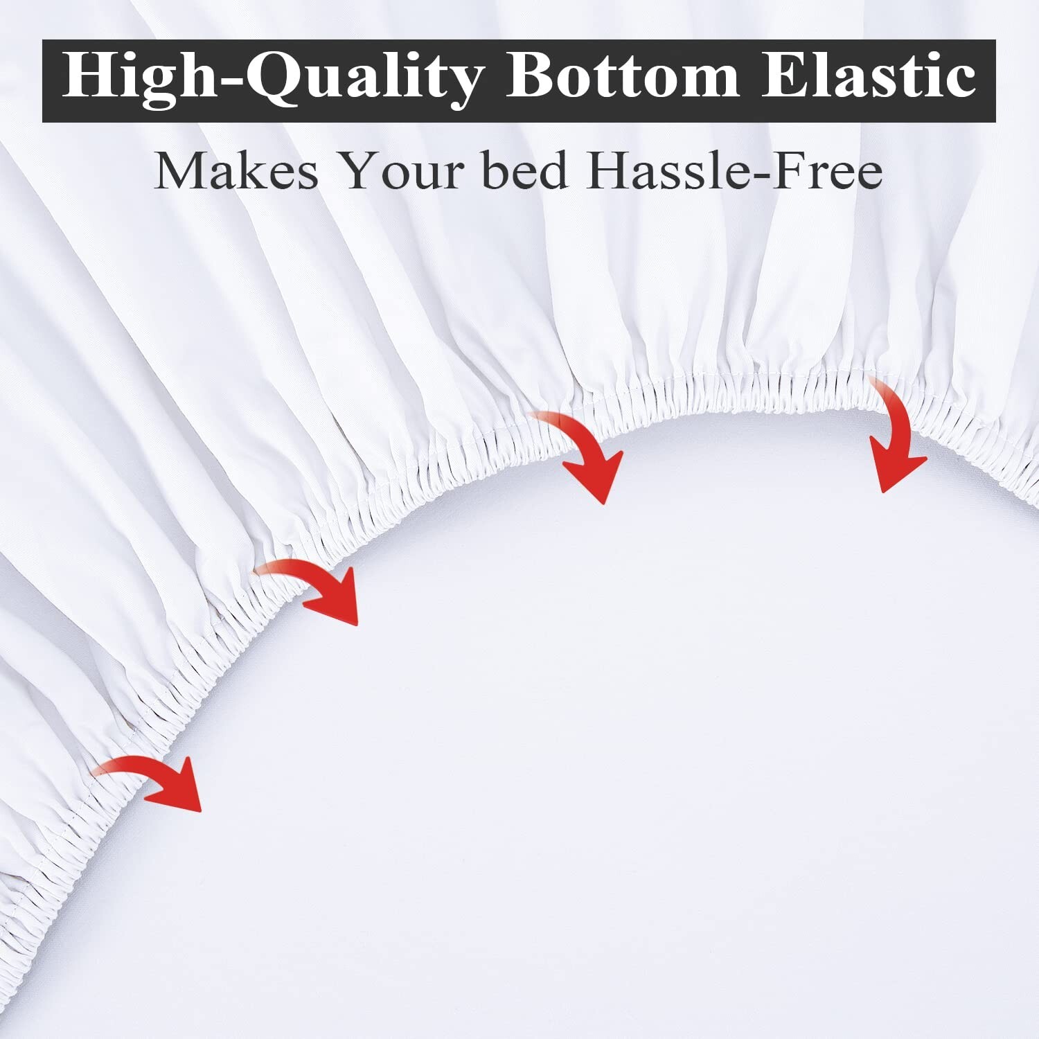 2-Pack Pure Cotton Fitted Sheet Queen Size, 600 Thread Count 16" Deep Pocket ...