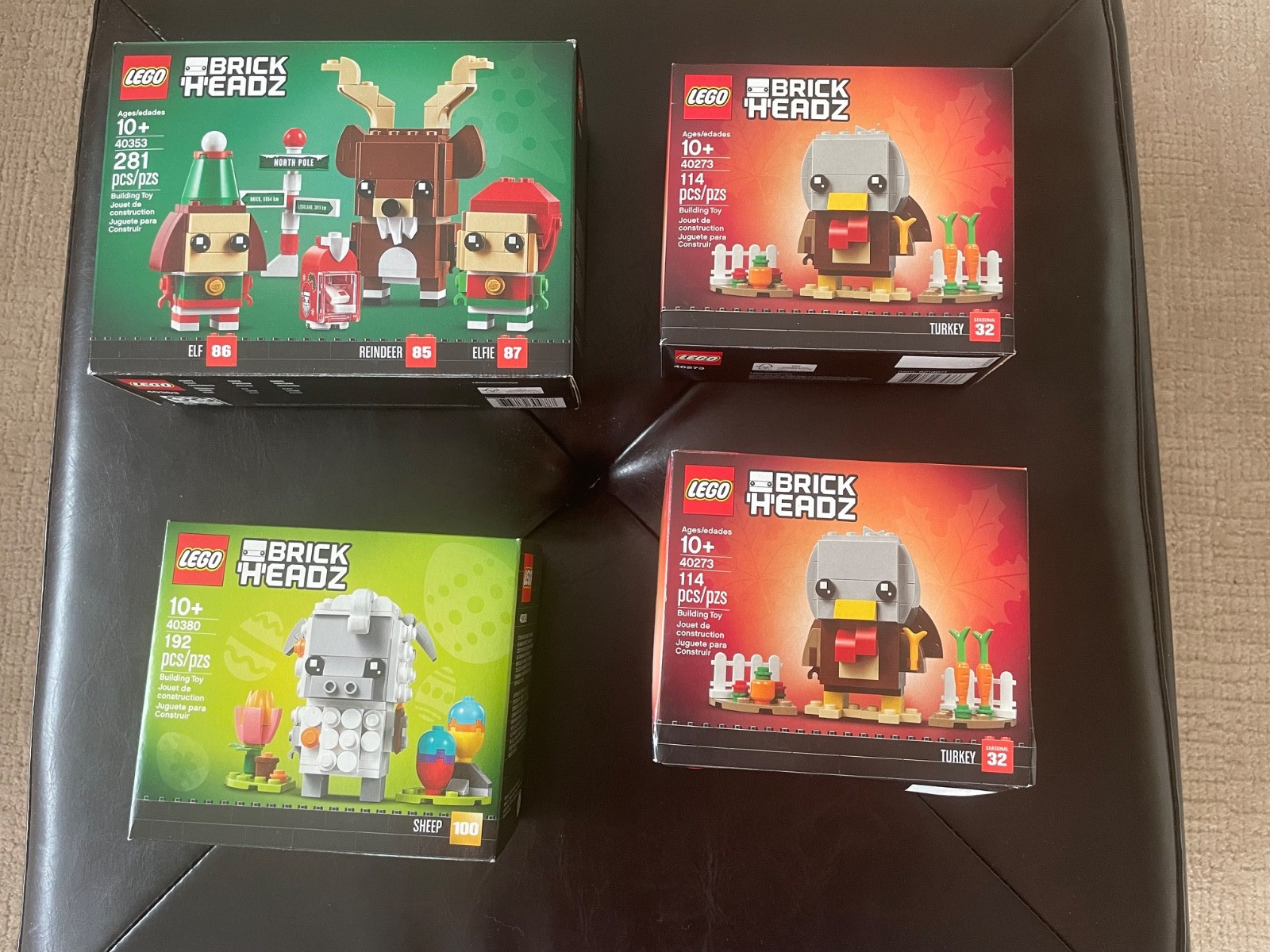 LOT of 4 LEGO BRICK HEADZ: All NIB
