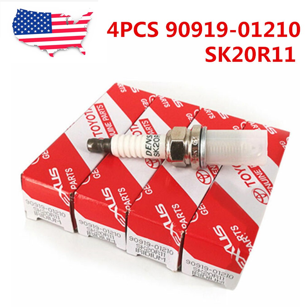 4 Pcs Spark Plugs Fit For 90919-01210 DENSO SK20R11 3297 Iridium Camry/Rav4