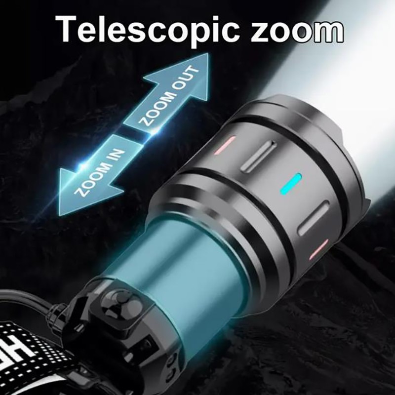 25000LM LED HEADLAMP Rechargeable Headlight Zoomable Head Torch Lamp Flashlight