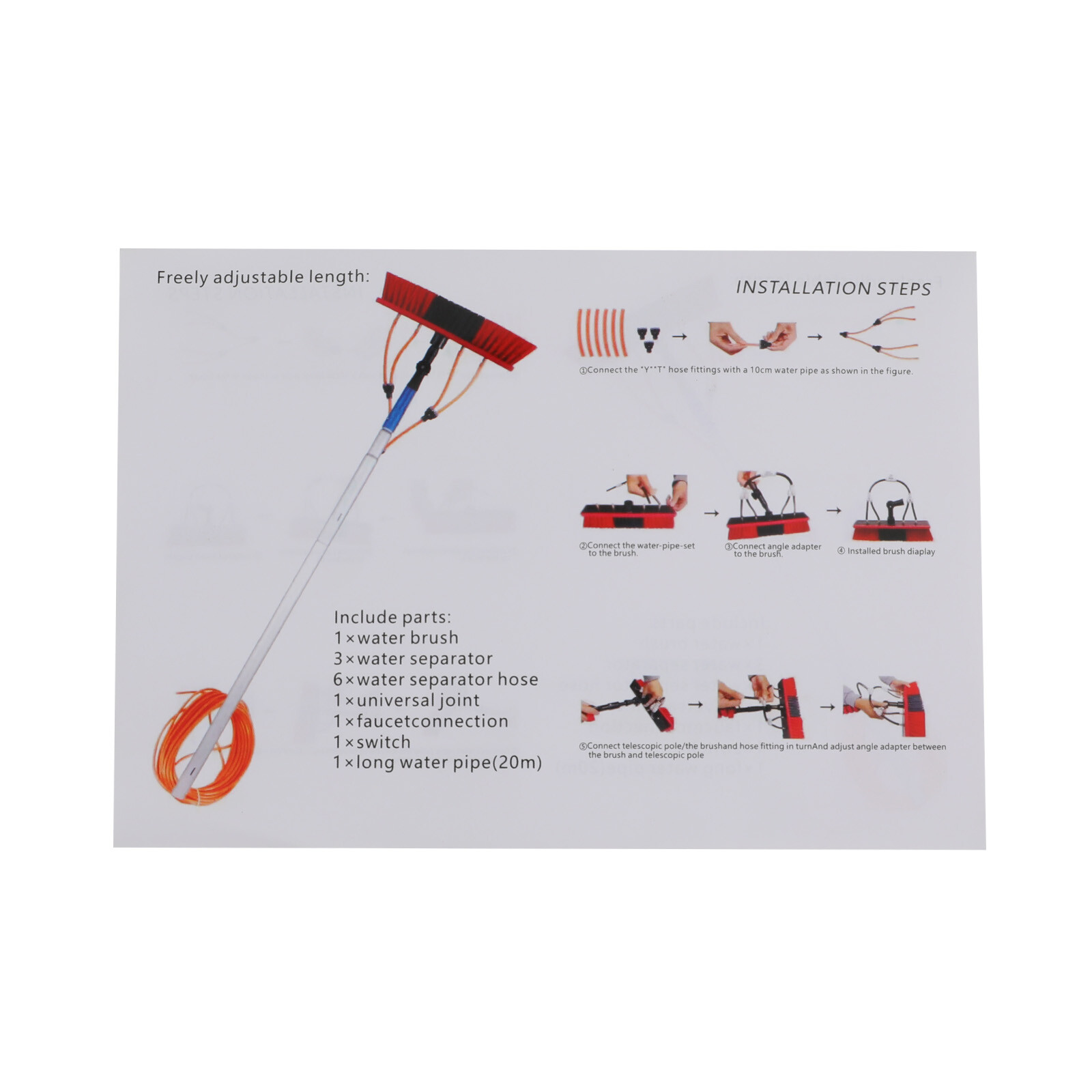 Cleaning Brush Kit for Solar Panel, Window Cleaning Equipment,Window Cleaning US