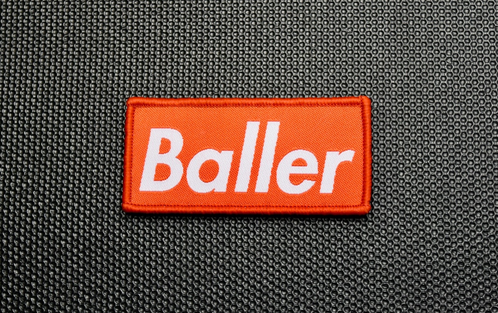 Baller Woven Morale Patch Playa OAF Tactical Cap Operator Hook Loop Backing