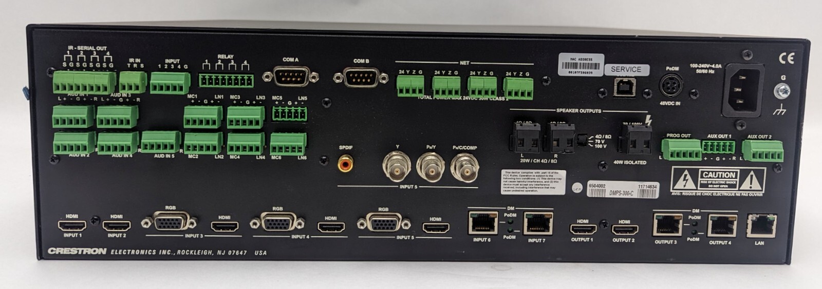 Crestron DMPS-300-C HDMI Rackmount Professional Media Presentation System TESTED