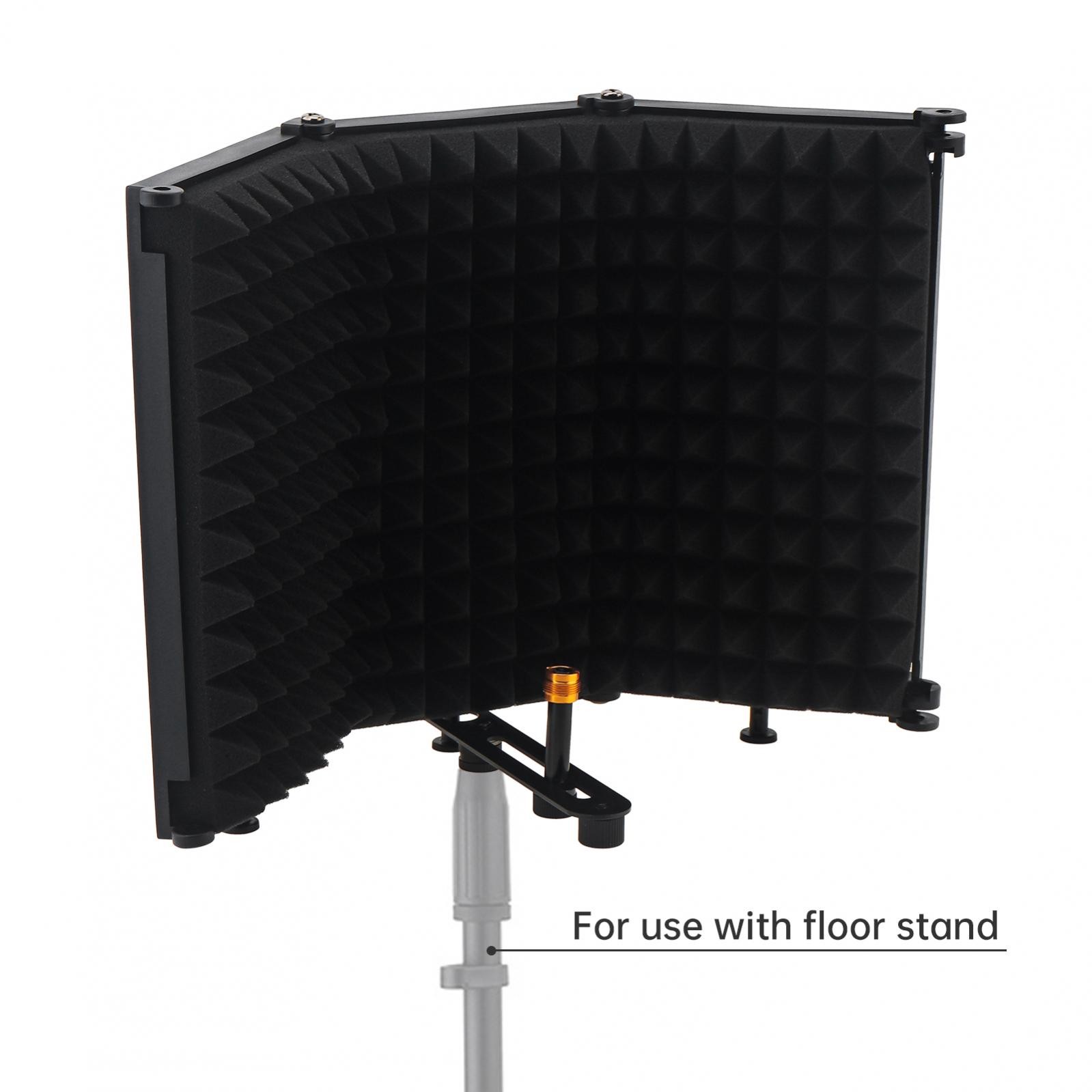 Microphone Isolation Shield Microphone Wind Screen Foldable for Recording / Live