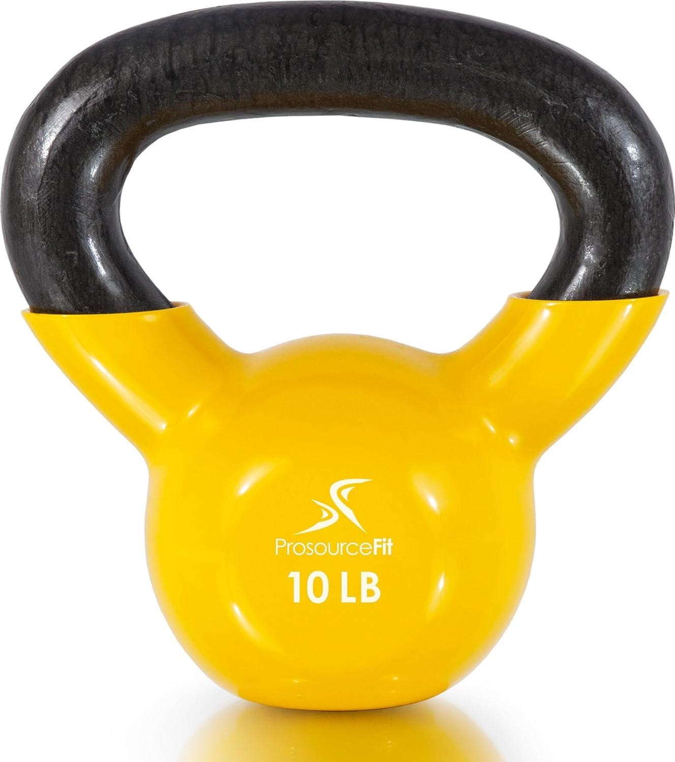 Vinyl Coated Cast Iron Kettlebells for Full Body Fitness Workouts Portable