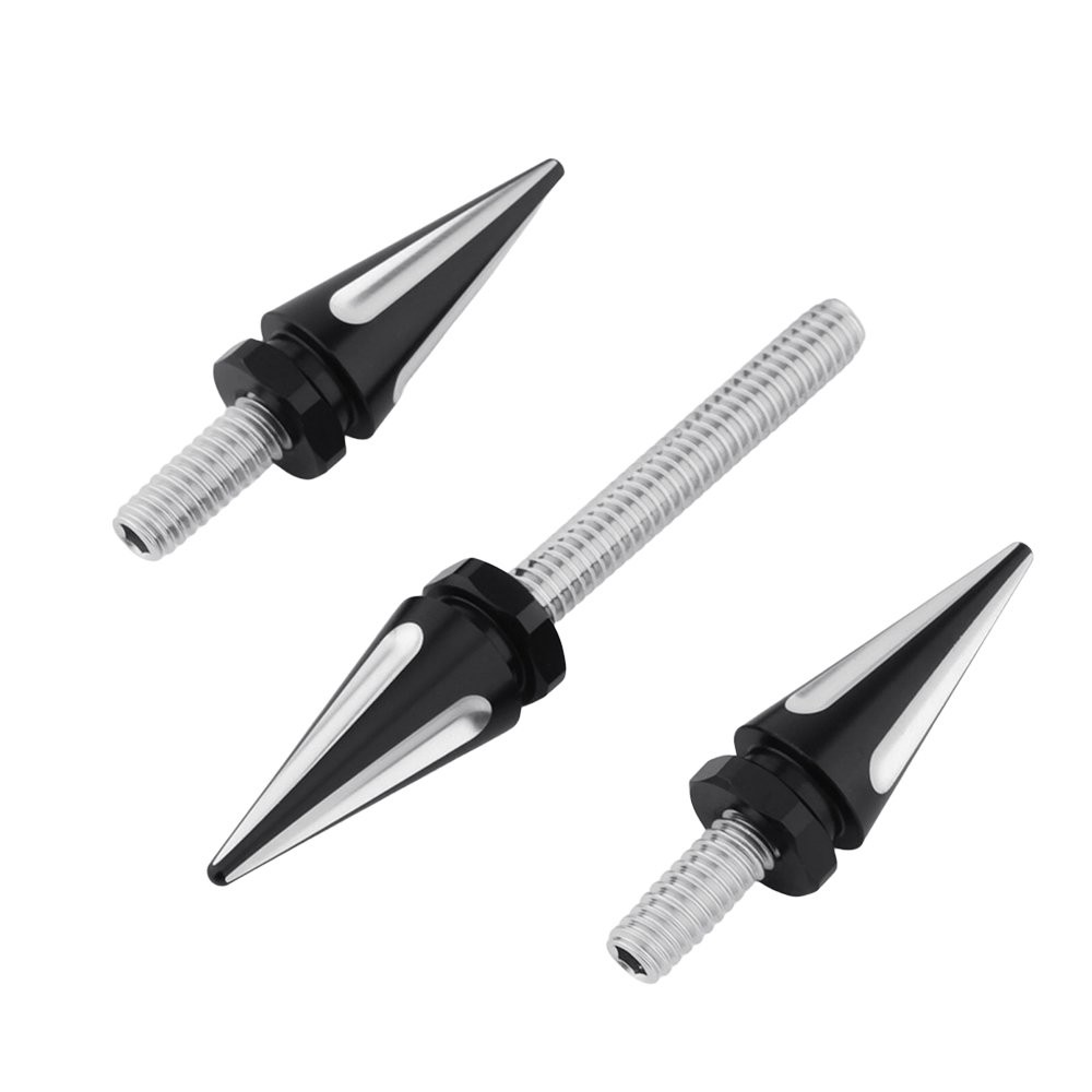 3PCS Fit Harley Electra Glide Spike Windshield Windscreen Screws Black+White